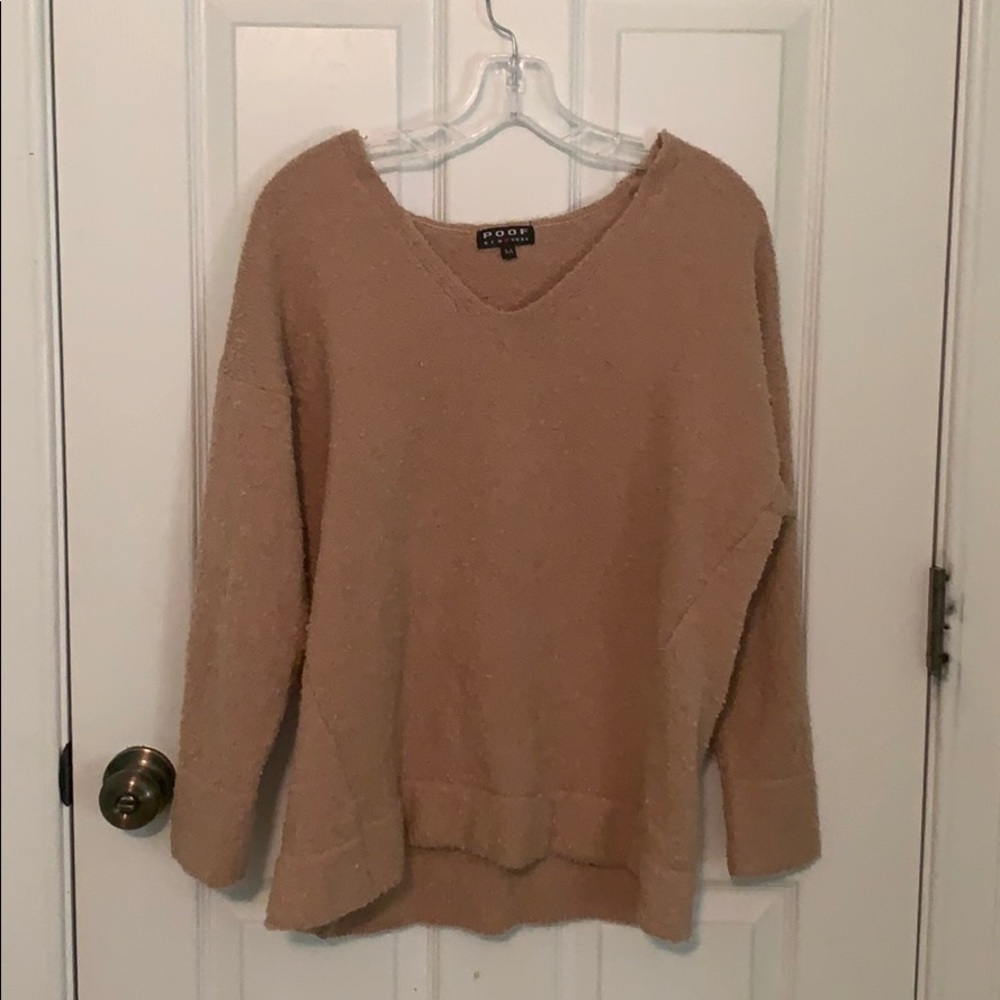 peach colored soft sweater
